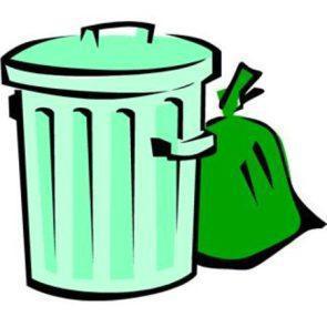 small trash can and bag image