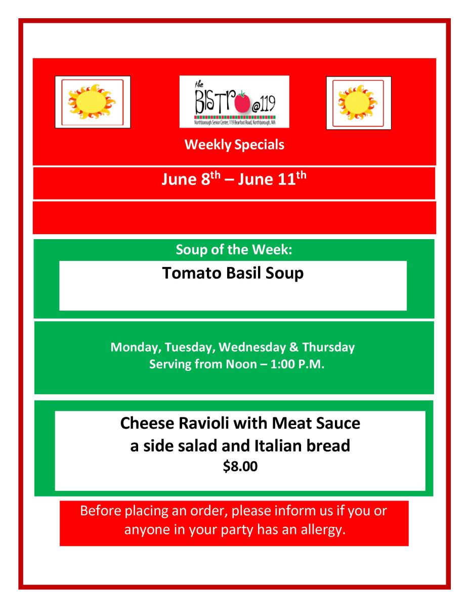 weekly specials